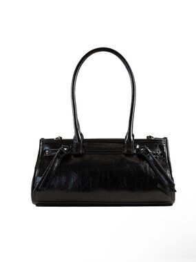 Sam And Libby Onyx Belted satchel Bag. Black.